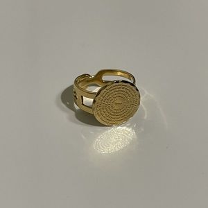 14 K Gold Pleated adjustable Ring